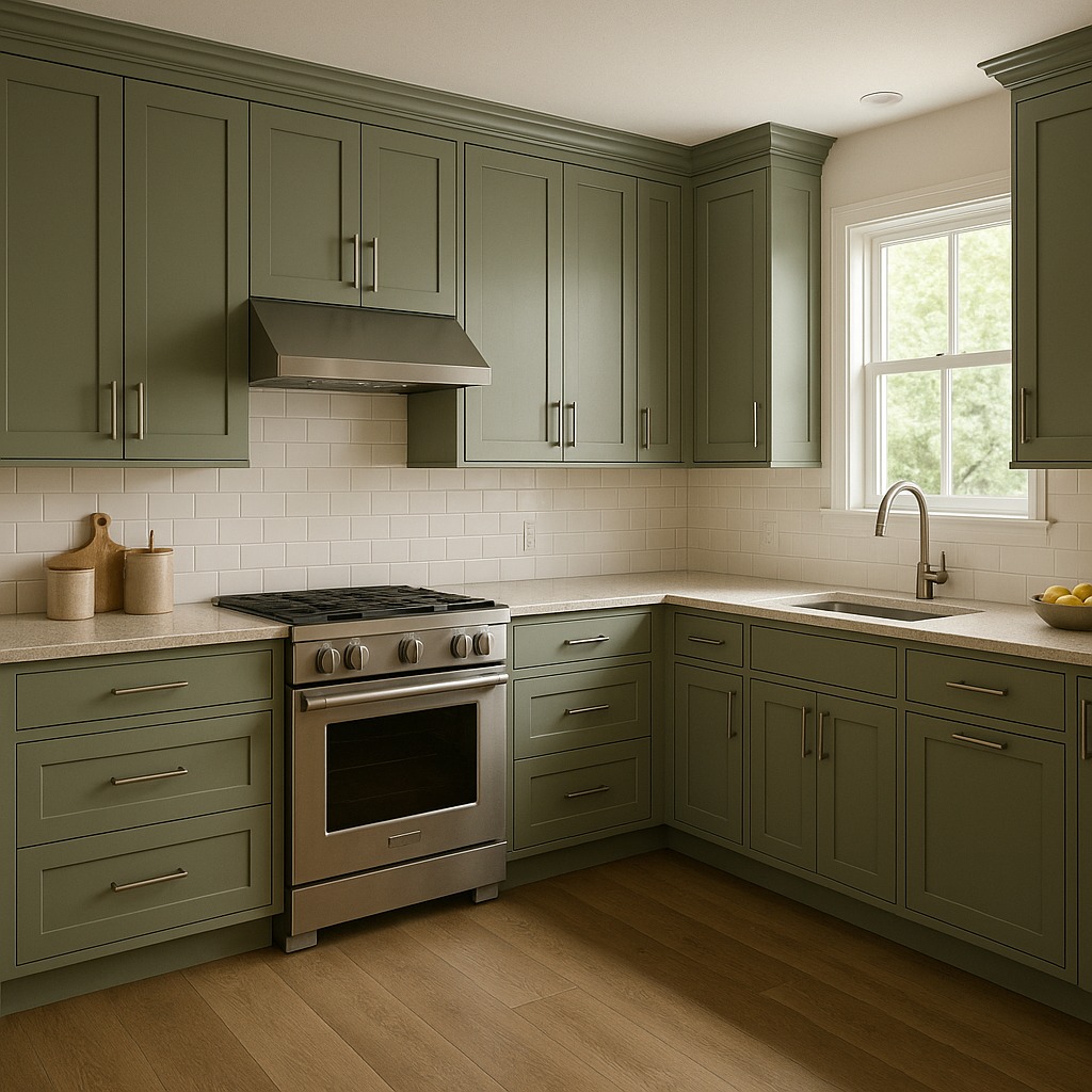 رنگ سبز در آشپزخانه