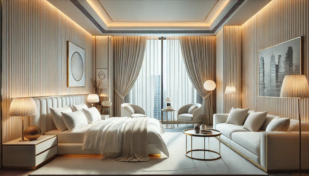 نقش یک پرده هتلی شیک در دکوراسیون داخلی هتل‌های 5 ستاره